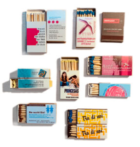 Bilder von verschiedenen Streichholzschachteln